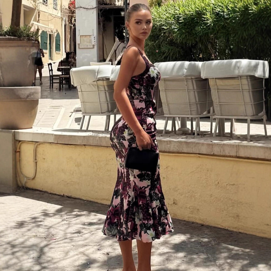 Damer Elegant Maxikjole med blomstermønster og feminin passform Skjora