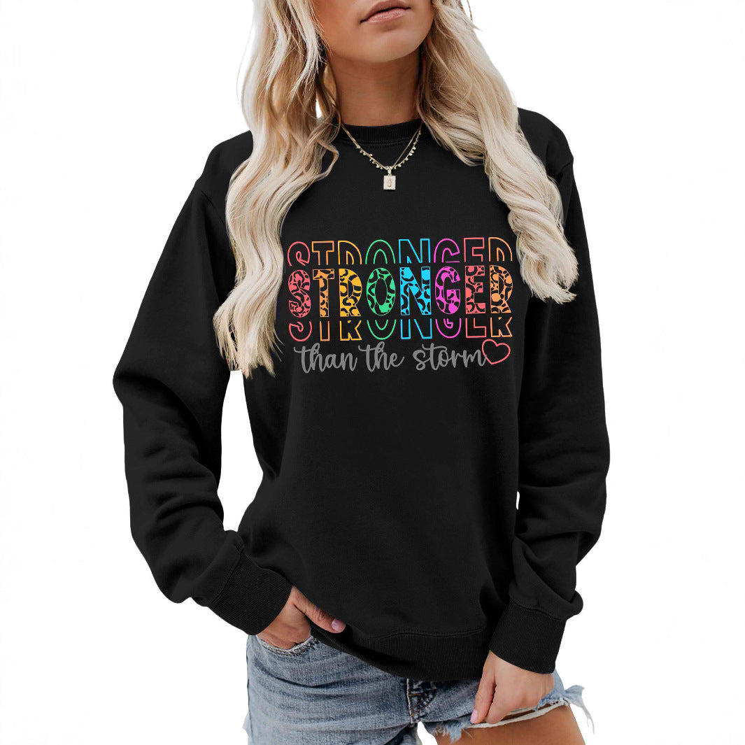 Dame sweatshirt med motivasjons skriftnotater og avslappet passform Skjora