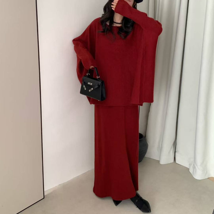 Damer Elegant Oversized Strikkegenser laget av mykt materiale Skjora