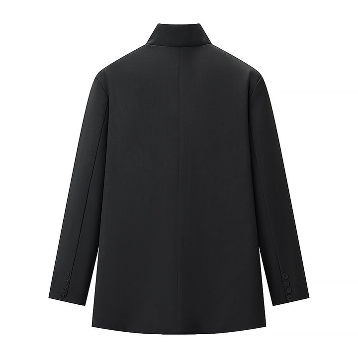Dame Mote Blazer Jakke i Casual Stil med Praktiske Lommer Skjora