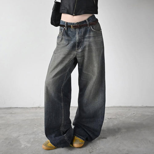 Dame størrelse Denim jeans i avslappet Chino stil med høy midje Skjora