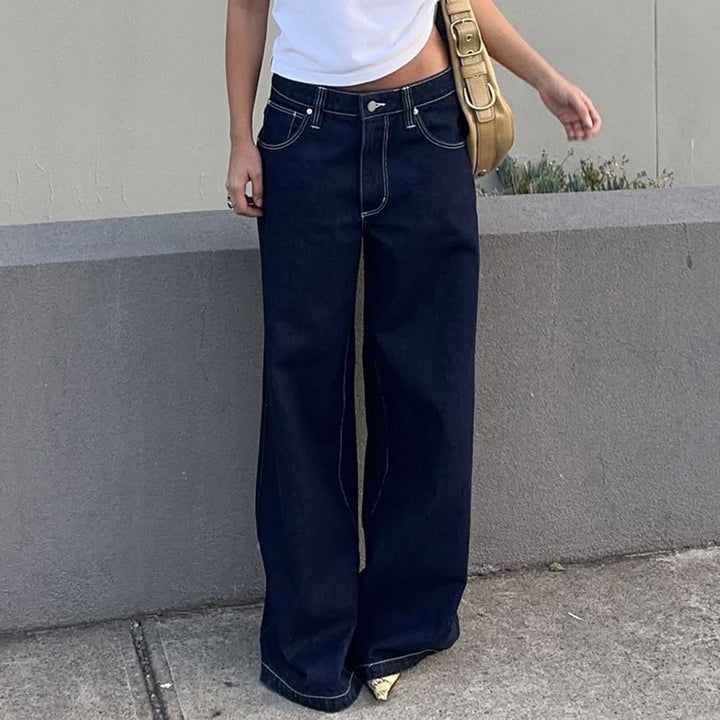 Dame Vide Jeans i avslappet snitt Skjora