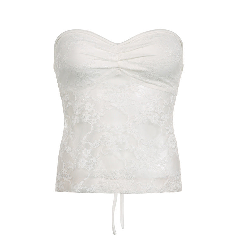 Dame bustieroverdel med elegant spiss og filigran design Skjora