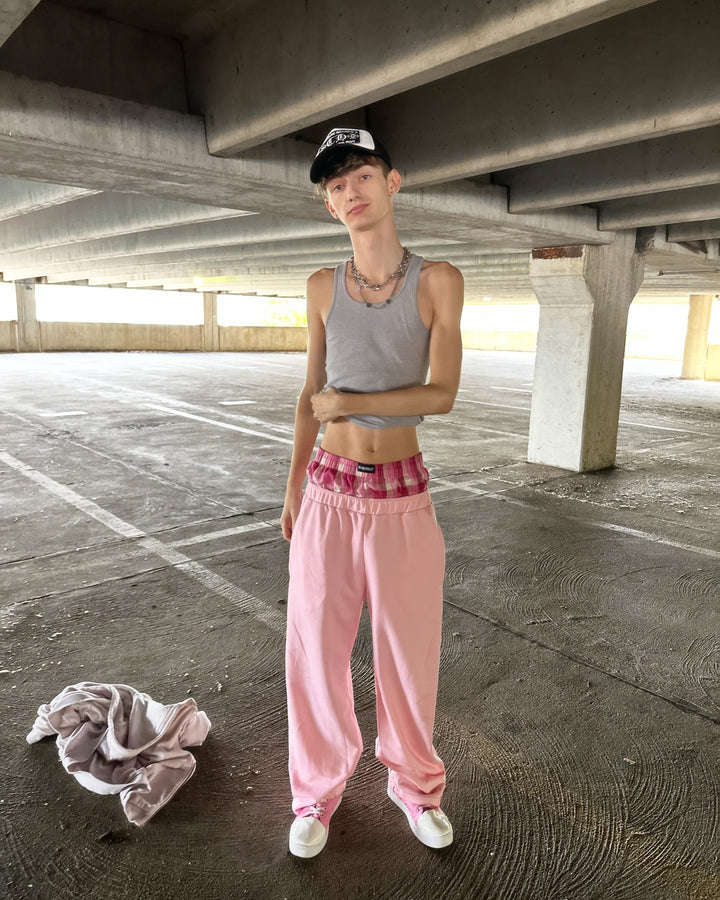 Dame brede joggebukser med elastisk midje og høykvalitets bomull Skjora