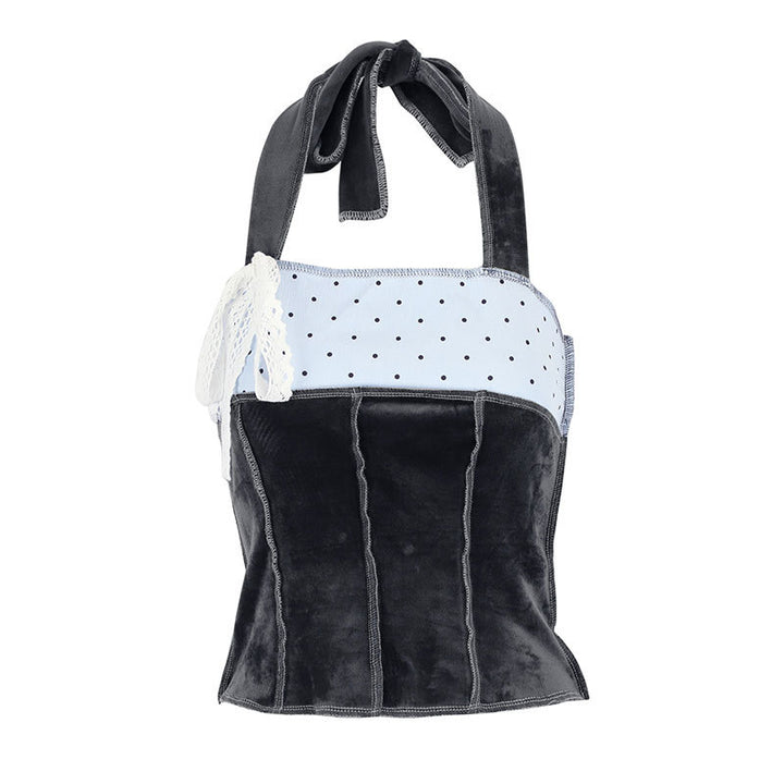 Damer trendy Bustier-top med spissdetaljer og leken design Skjora