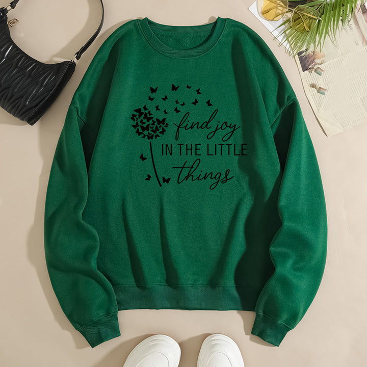 Kvinnegenser med motiverende slogan og blomsterprint Skjora