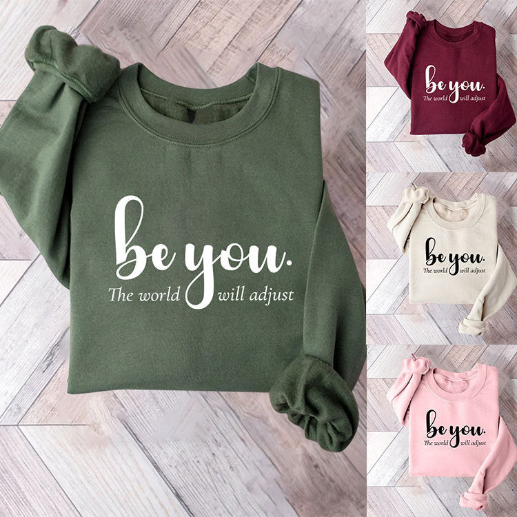 Dame sweatshirt med inspirerende motiv og motiverende budskap Skjora