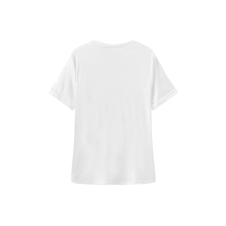 Dame Oversized Crop-T-skjorte med kunstnerisk grafisk trykk Skjora