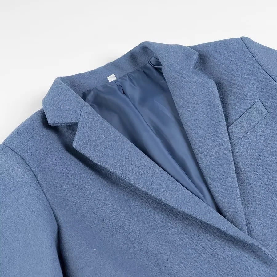 Damenes elegante blazerjakke med frynse detaljer Skjora