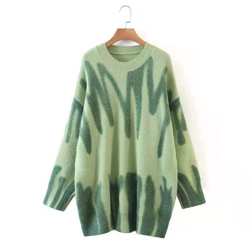 Kvinne Oversized Genser med Moderne Gradient Skjora