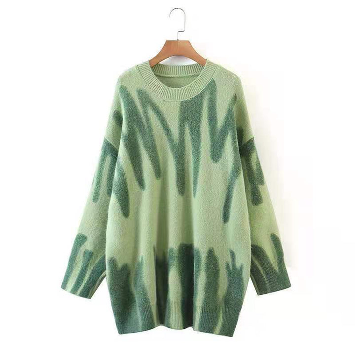 Kvinne Oversized Genser med Moderne Gradient Skjora
