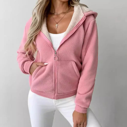Dame fleecejakke med myk innside fleece og praktiske lommer Skjora