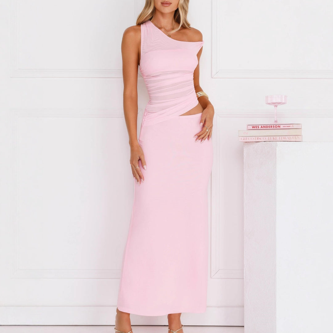 Damer Elegante omslagskjole med asymmetrisk design og rynking Skjora
