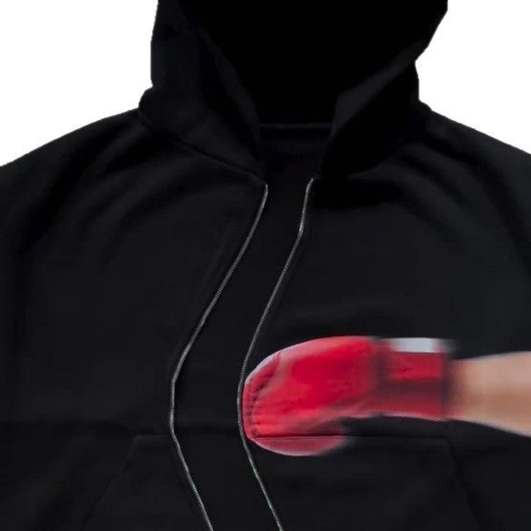 Kvinne hoodie med innovativt grafisk design Skjora