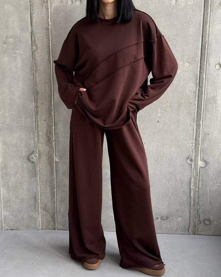 Dame casual lounge dress med en løs passform og komfortable detaljer Skjora
