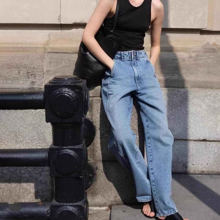 Damer Høyt skårne Mom-jeans Skjora