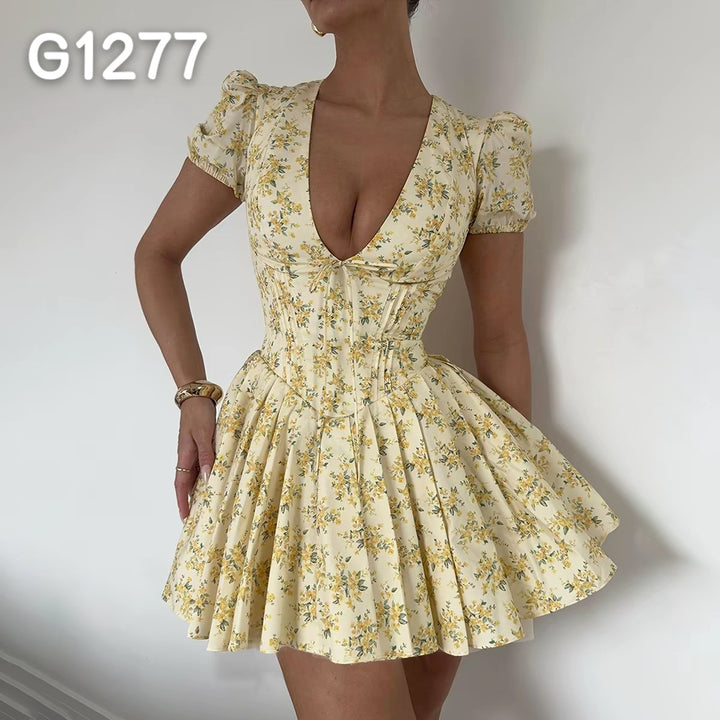 Damen Elegant Korsett-Bluse med gjennomsiktige ermer Skjora