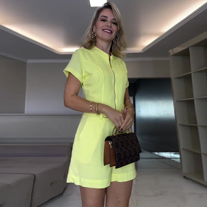 Dame jumpsuit med en skreddersydd snitt og elegant glidelås Skjora