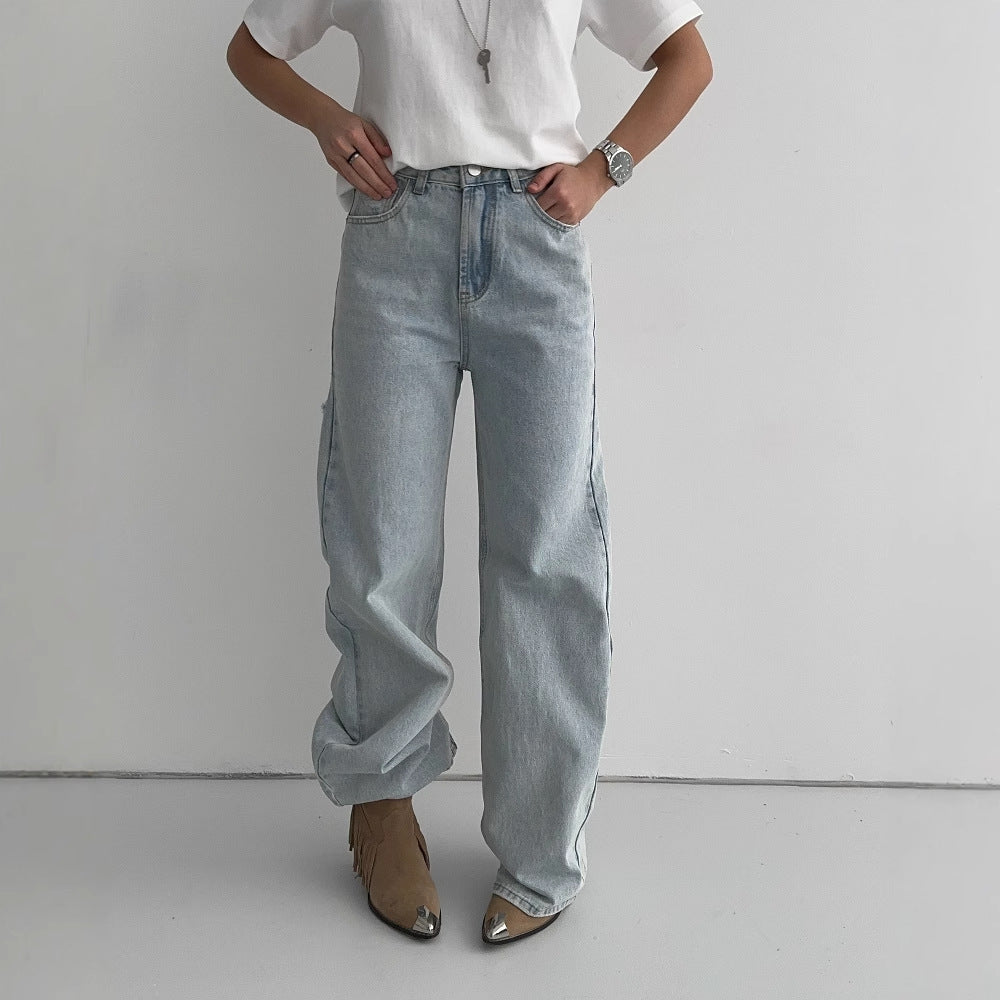 Kvinne Boyfriend Jeans med trendy Ødelagte Elementer Skjora