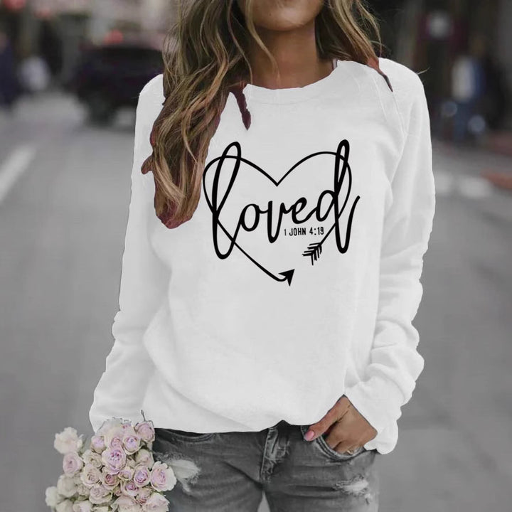 Kvinnes sweatshirts med inspirerende tekst og trendy design Skjora