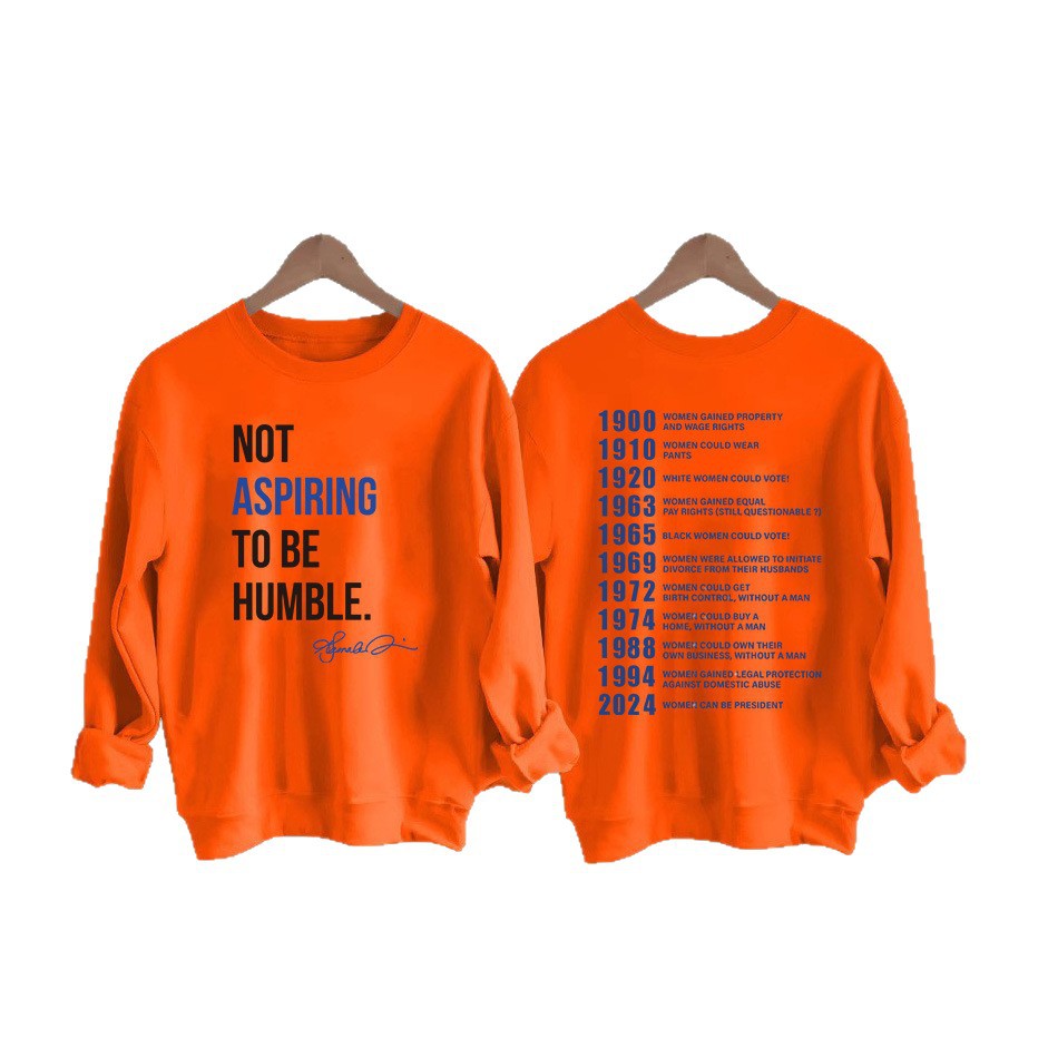 Damesweatshirt med inspirerende tekst og historisk motiv Skjora