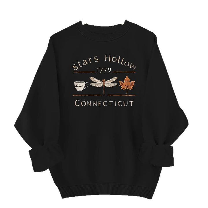 Kvinne genser med kreativ Stars Hollow motiv Skjora
