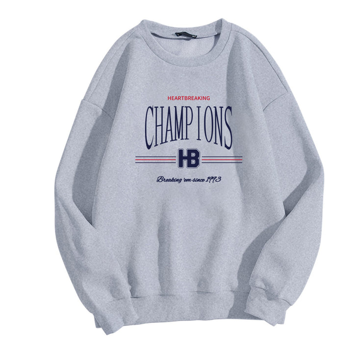 Damer sweatshirt med moderne grafisk trykk Skjora
