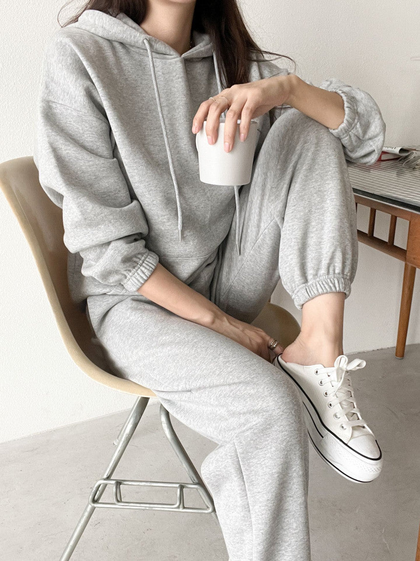 Kvinnens Uformelle Hettegenser og Joggebukse Sett Skjora