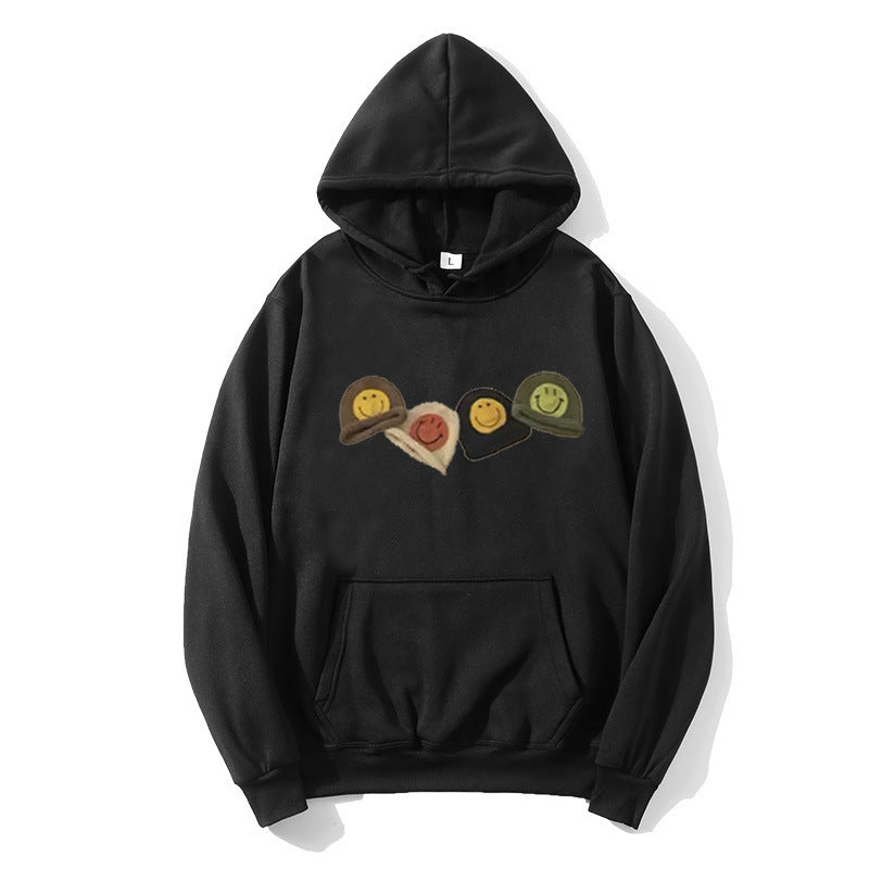 Damen Kapuzenpullover mit verspieltem Smiley-Design Skjora
