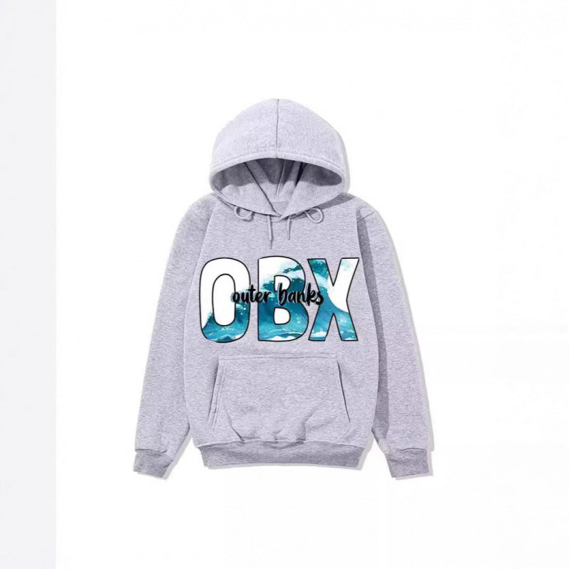 Women's Hooded Sweatshirt with Maritime Graphic Design Skjora