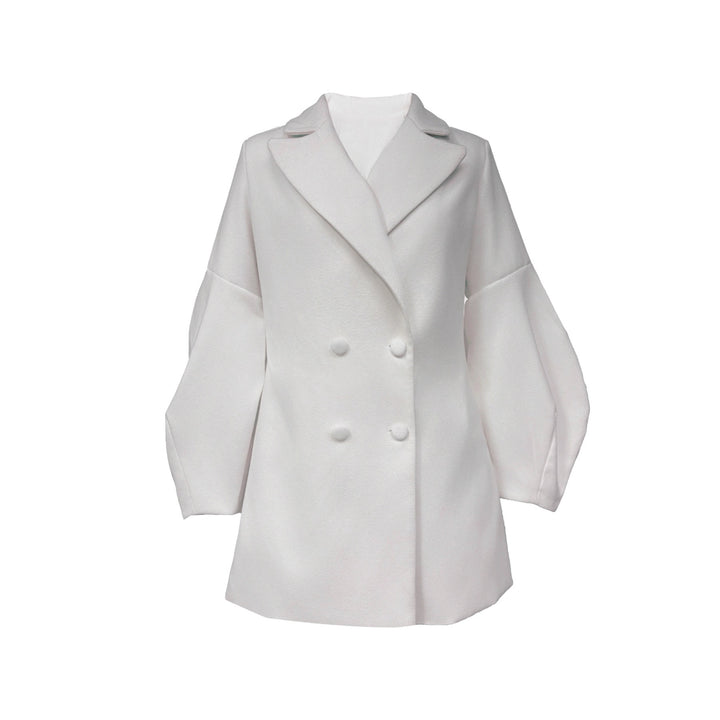 Kvindernes elegante dobbeltbrystet blazer kjole med voluminøse ærmer Skjora