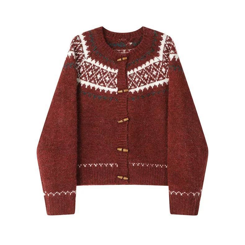Dames cardigan med elegant norsk mønster Skjora