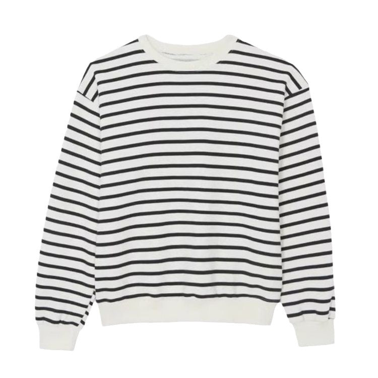 Dame casual stripete genser med raglanermer Skjora