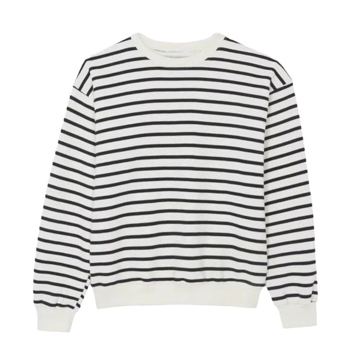 Dame casual stripete genser med raglanermer Skjora