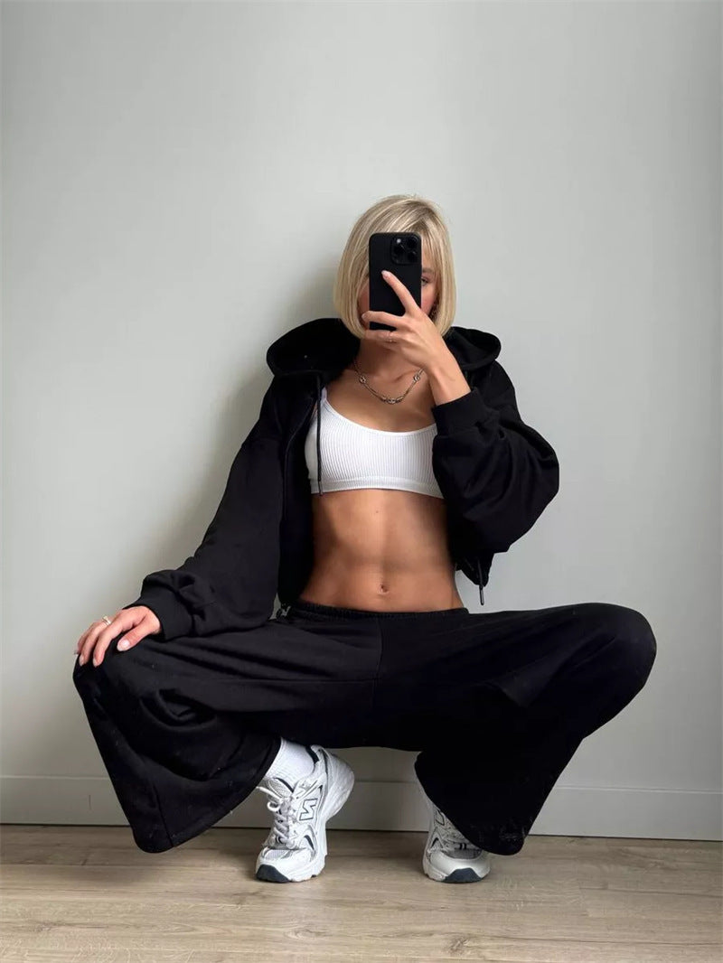 Dame Oversized Fritid-Hoodie med vid snitt og dype lommer Skjora