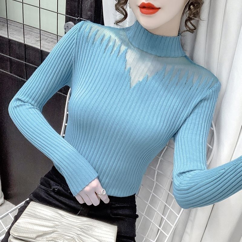 Kvinnenes elegante genser med transparente accenter Skjora