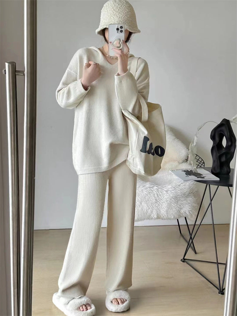 Women's cozy knit set with a loose fit and elegant design Skjora