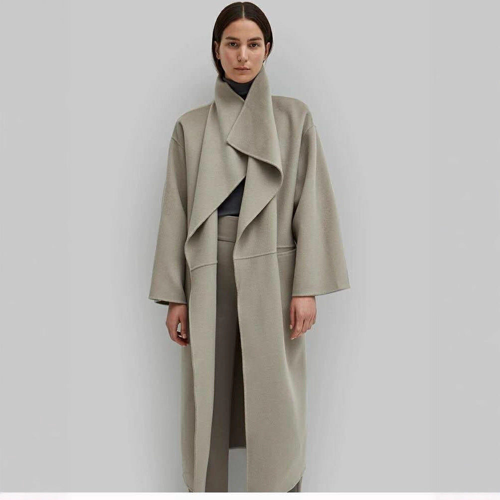 Damer Elegant Oversize-kåpe med åpen front Skjora