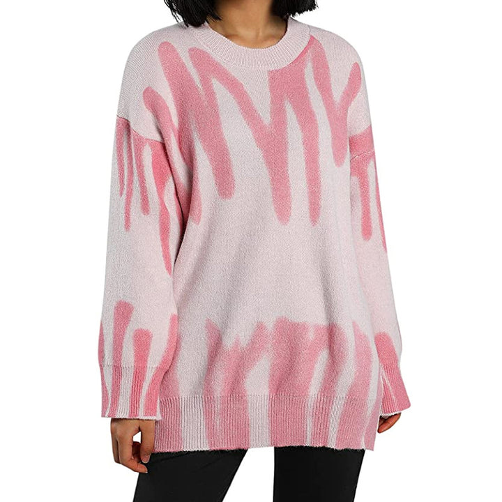 Kvinne Oversized Genser med Moderne Gradient Skjora