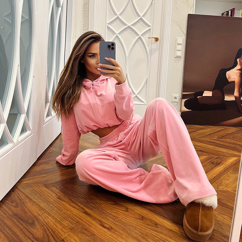 Kvinne avslappet jumpsuit med cropped topp og vid ben Skjora