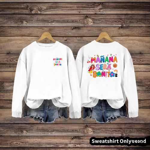 Dame sweatshirt med lekent fargerikt trykk og avslappet passform Skjora