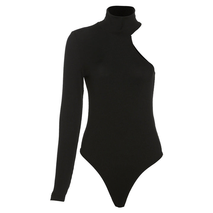 Damer Elegant Enarms Bodysuit med Ståkrage Skjora