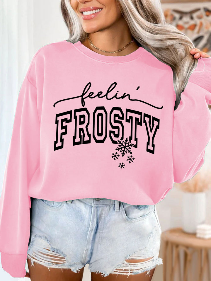 Dame sweatshirt med grafisk trykk Skjora