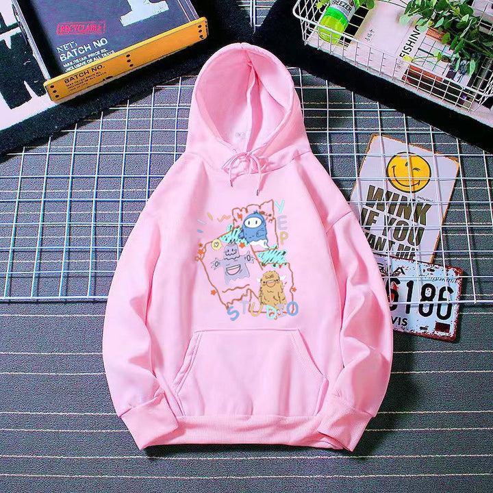 Damen Kapuzenpullover mit verspieltem Cartoon-Design Skjora