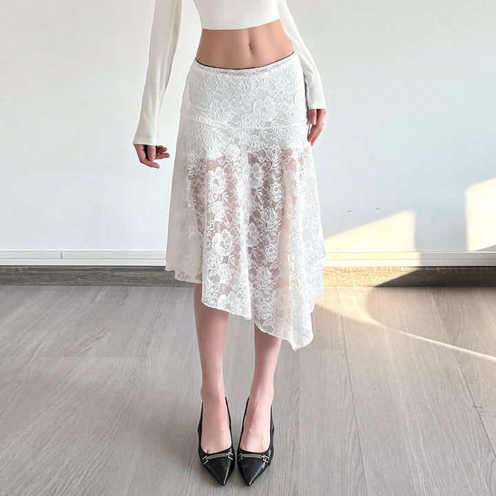 Damer elegant spisskjole med asymmetrisk snitt Skjora