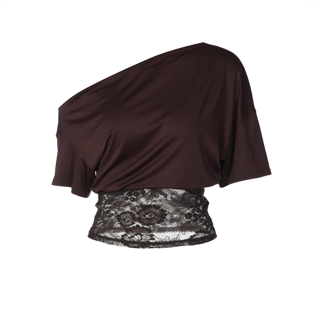 Dame Off-Shoulder Bluse med spissbånd Skjora