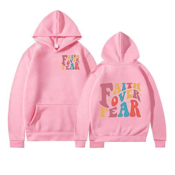Dame hoodie med kreativ tekst og myk indre fleece Skjora