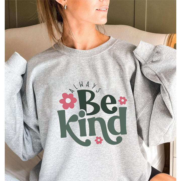 Dame sweatshirt med motiverende budskap og trendy puffermdesign Skjora