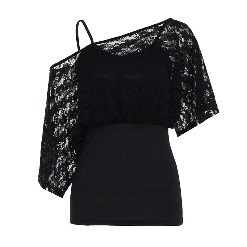 Dame elegant spissbluse med inntilt snitt og voluminøse ermer Skjora
