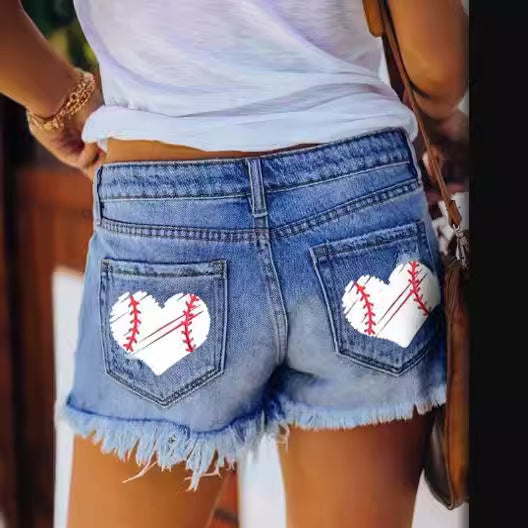Dame shorts i ødelagt design Skjora